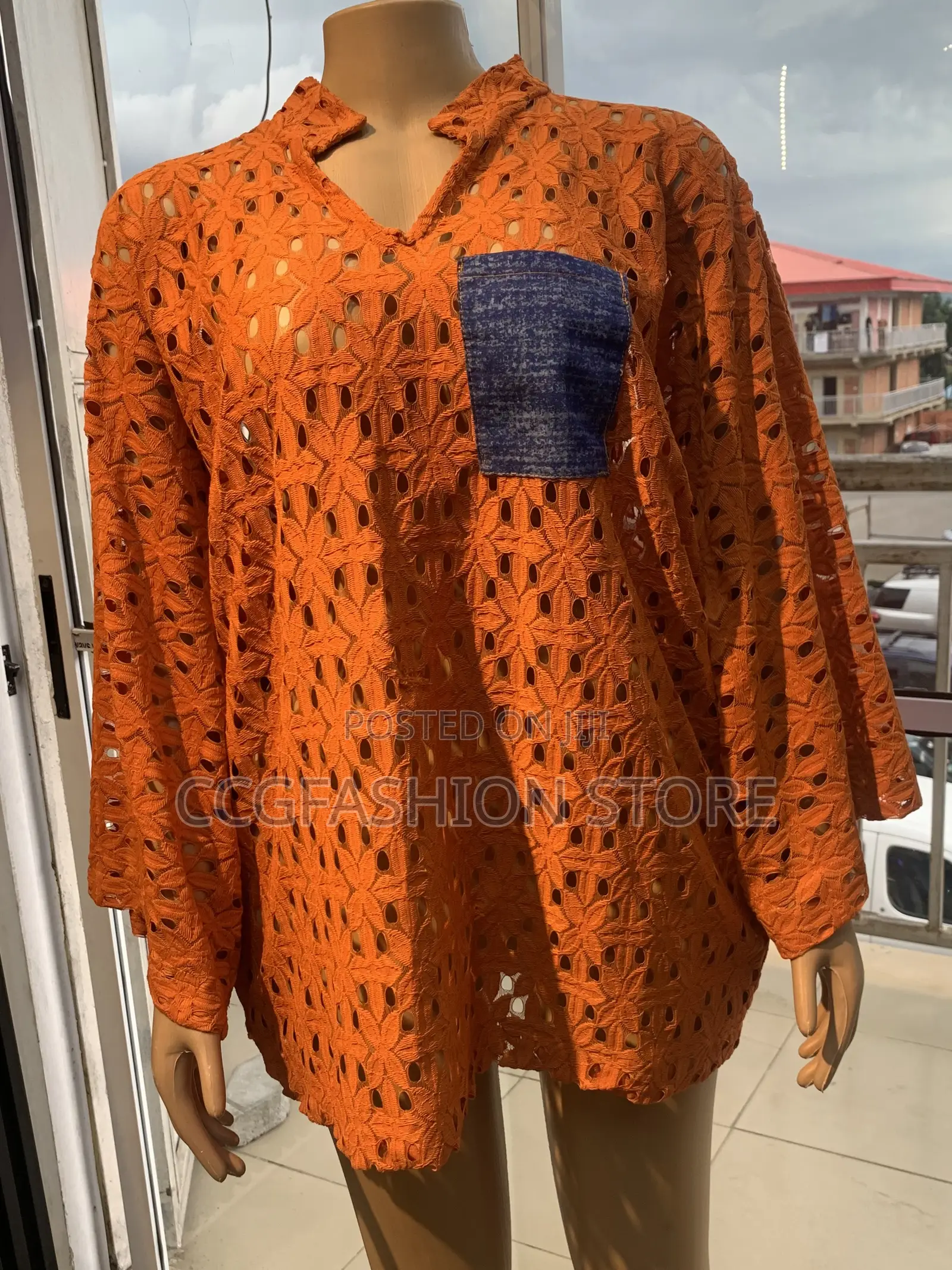 Orange Lace Tops