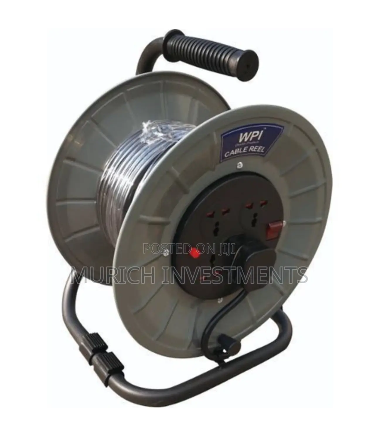 Heavy Duty Cable Reel, 3120 W, Black/Grey, 50 Meter