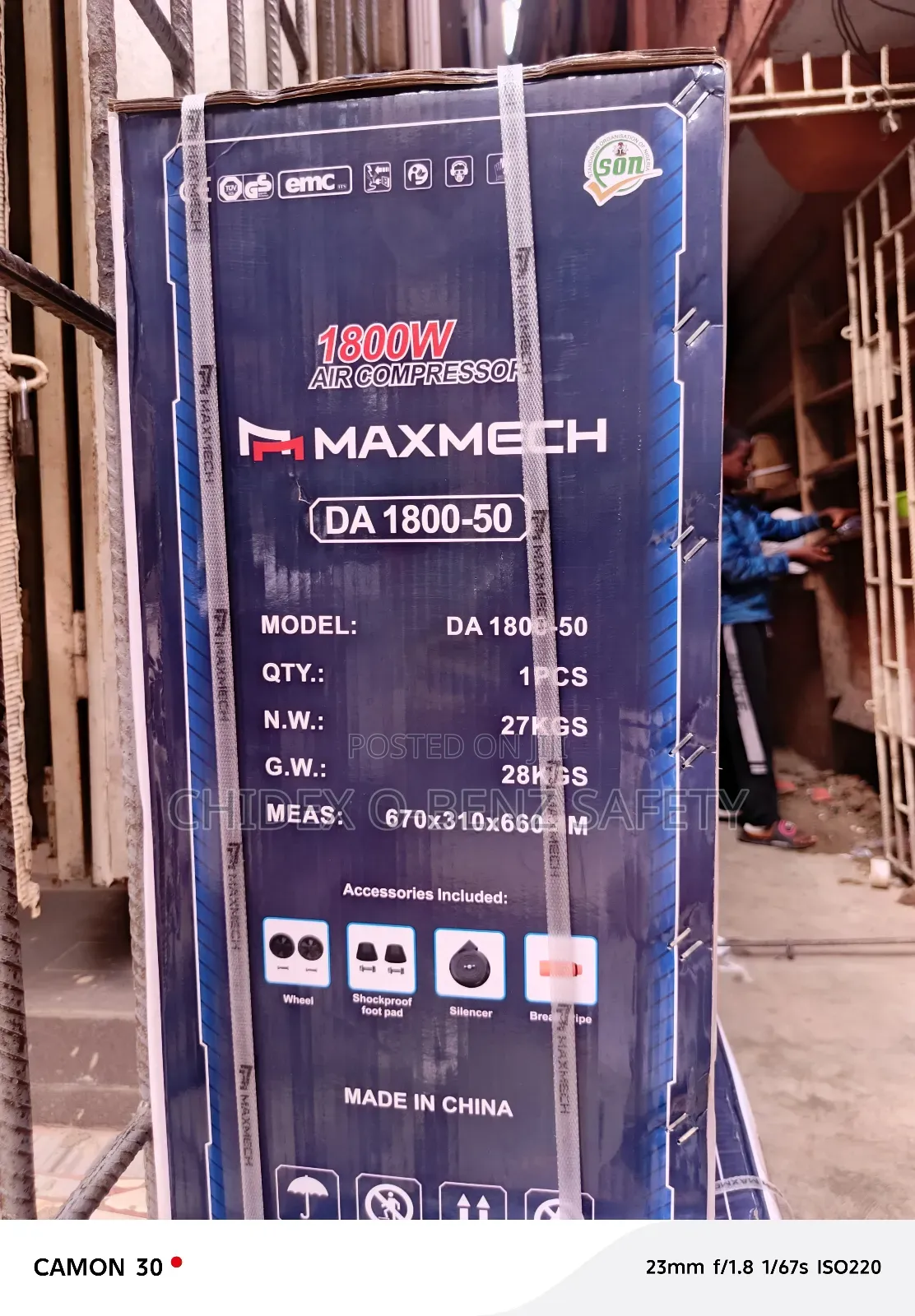 Maxmech Air Compressor 50l 1800-50