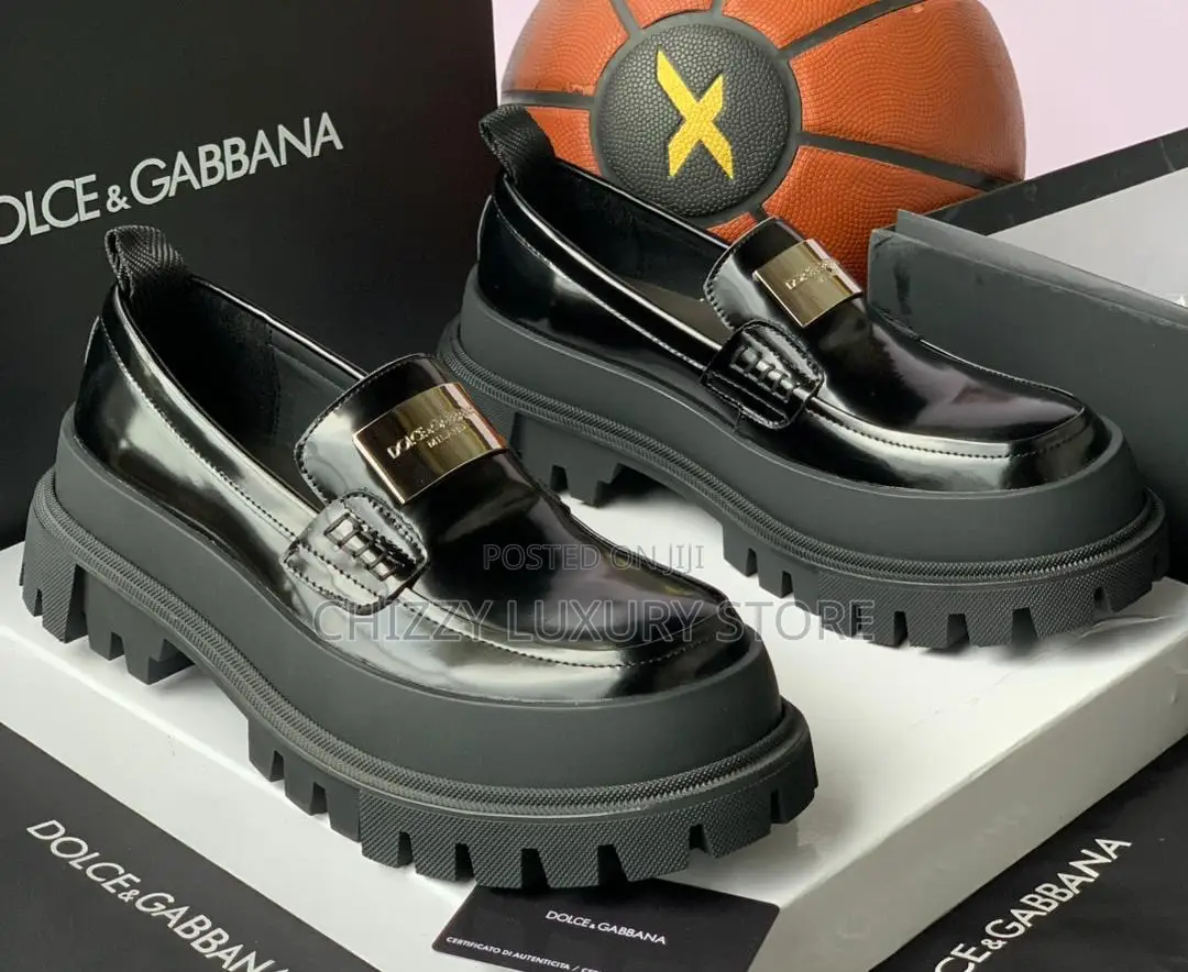 Dolce Gabbana Quality Luxury Men Genuine Leather Shoe