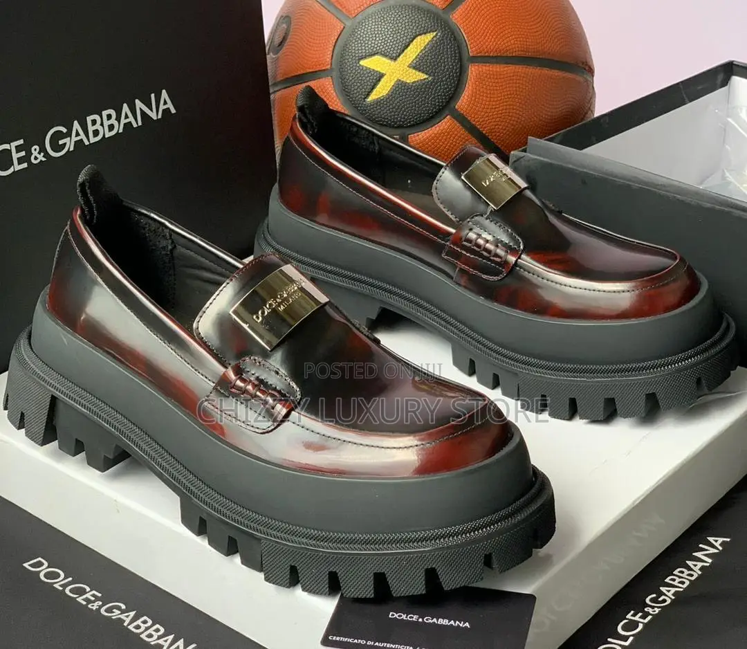 Dolce Gabbana Quality Luxury Men Genuine Leather Shoe