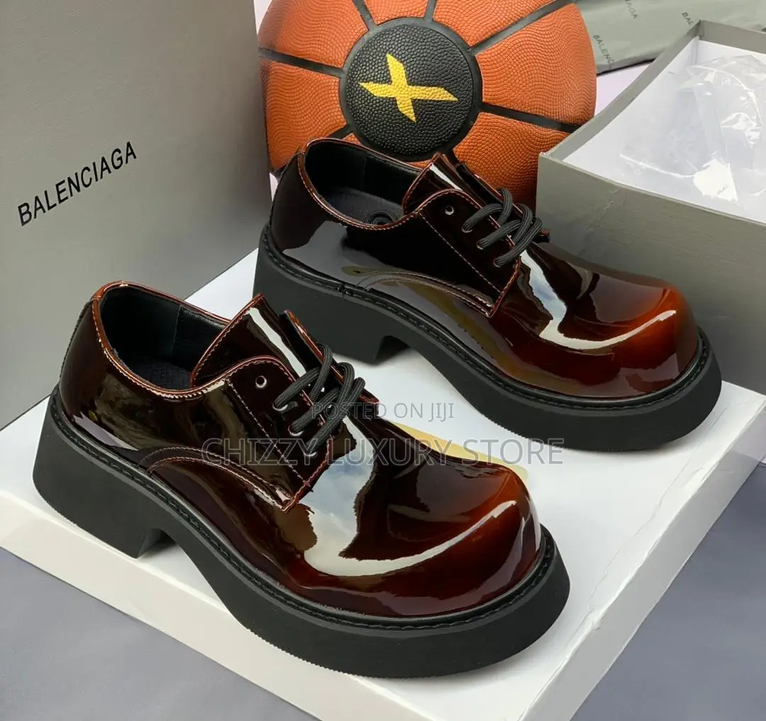 Balenciaga Quality Luxury Men Genuine Leather Shoe