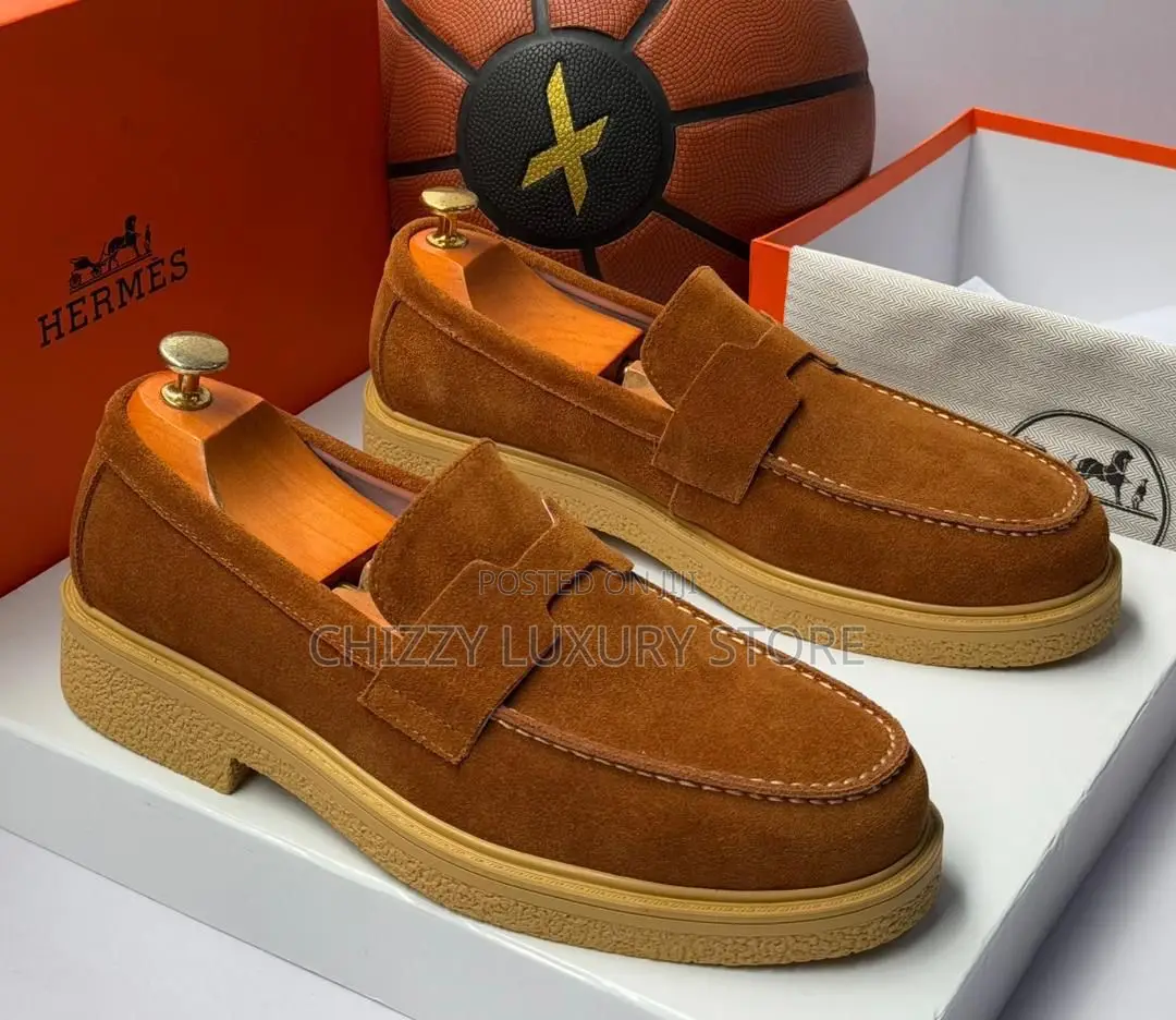 Hermes Quality Luxury Men Suede Cooperate Shoe