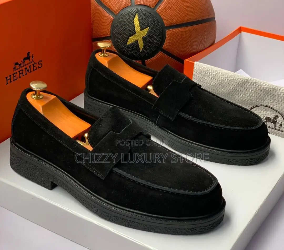 Hermes Quality Luxury Men Suede Cooperate Shoe