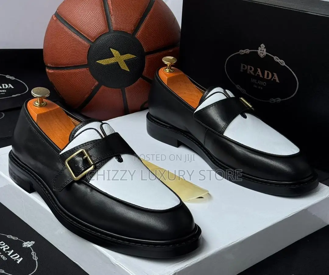 Prada Quality Luxury Men Genuine Leather Shoe