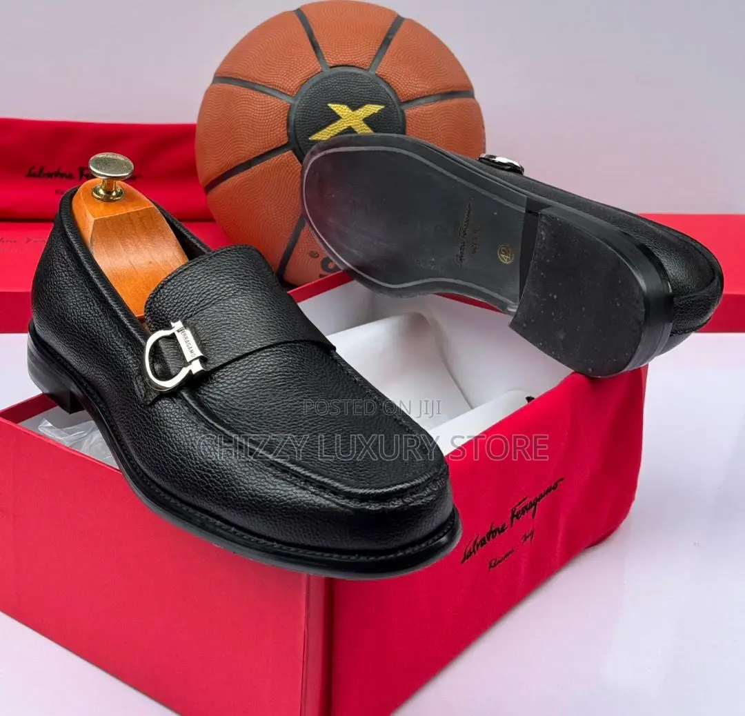 Salvatore Ferragamo Quality Luxury Men Genuine Leather Shoe