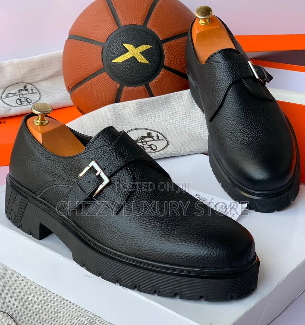 Hermes Quality Luxury Men Genuine Leather Shoe
