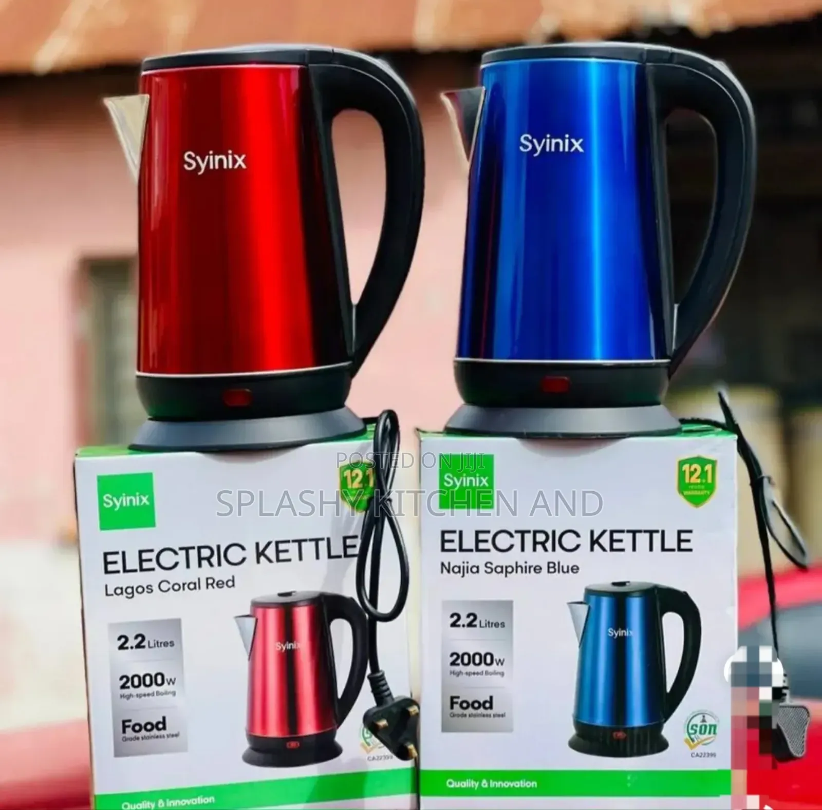 Syinix Colored Electric Kettle 2.2l