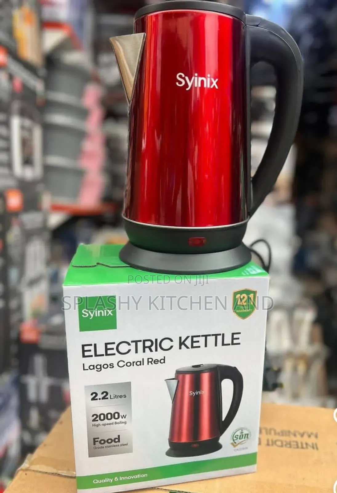 Syinix Colored Electric Kettle 2.2l