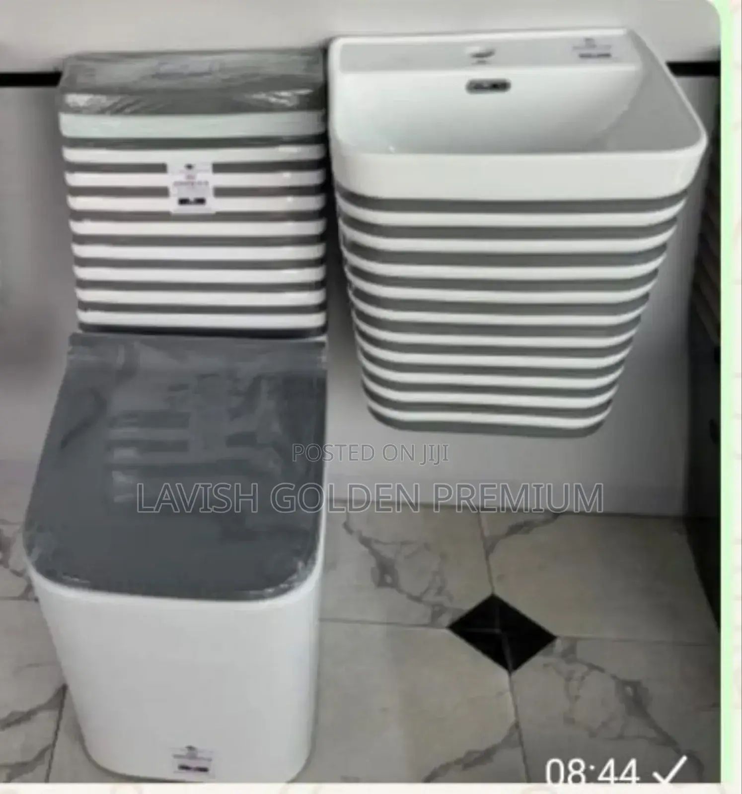 Zibra White-Black Super Executive Water Closet Toilet Wc
