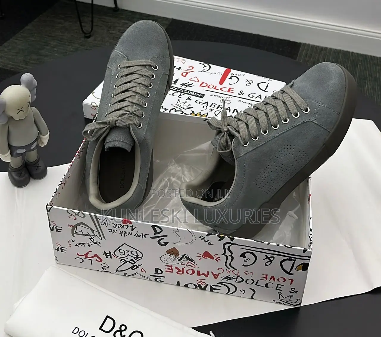 Original Dolce Gabbana Portofino Suede Sneakers Collections