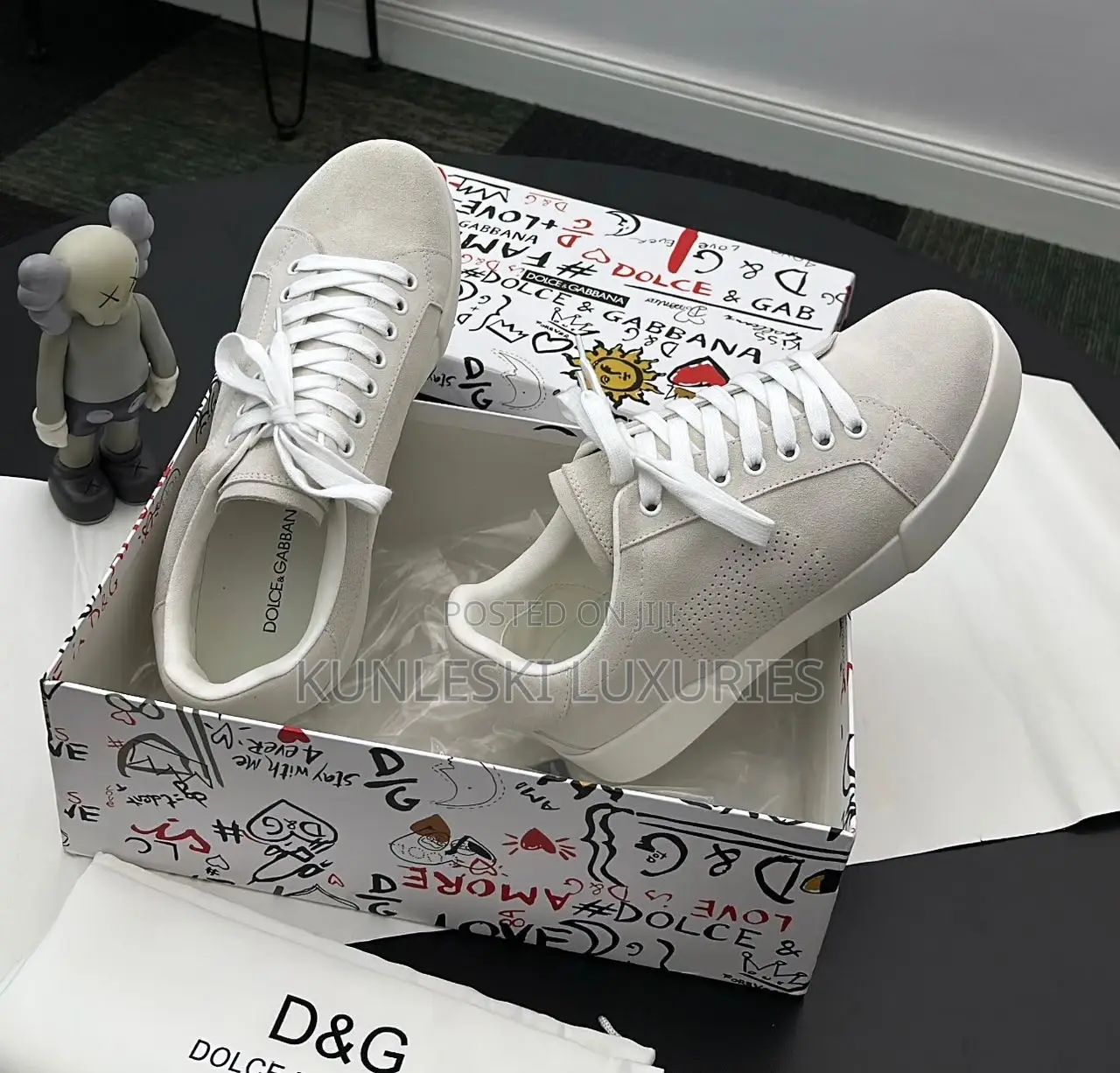 Original Dolce Gabbana Portofino Suede Sneakers Collections