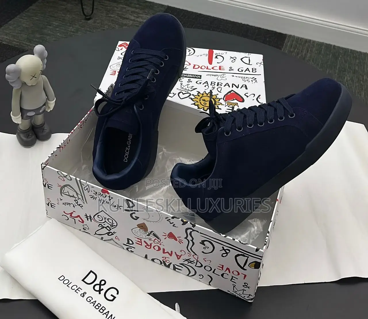 Original Dolce Gabbana Portofino Suede Sneakers Collections