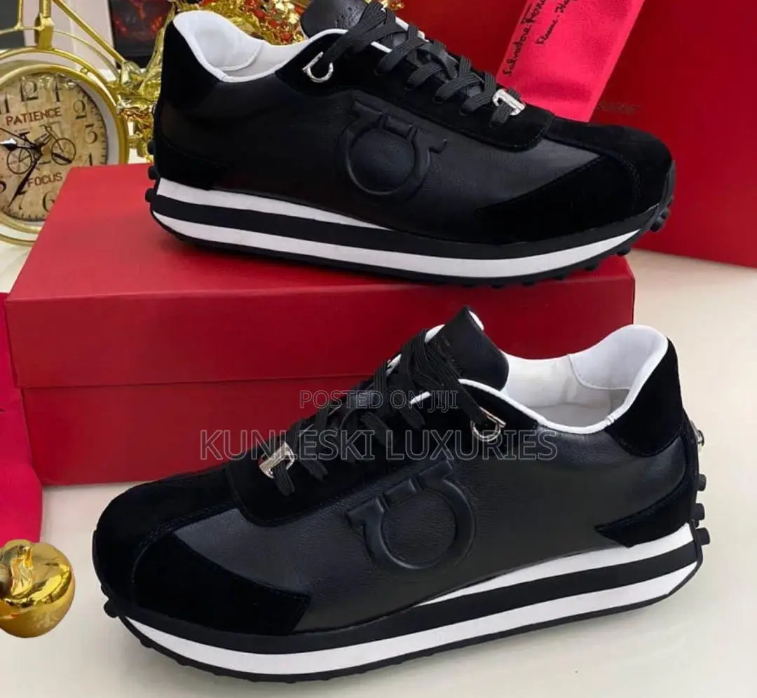 Original Salvatore Ferragamo Leather / Suede Sneakers