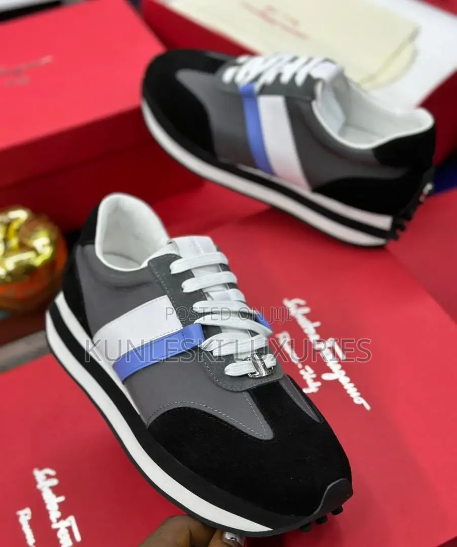 Original Salvatore Ferragamo Leather / Suede Sneakers