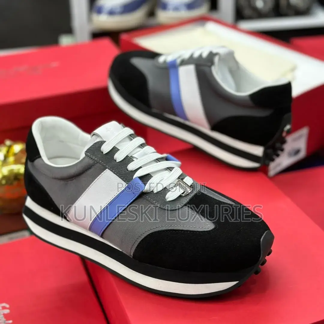 Original Salvatore Ferragamo Leather / Suede Sneakers