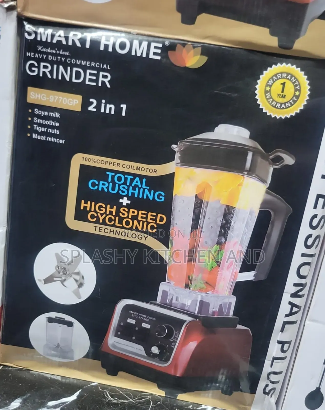 Smart Home Commercial Blender Grinder 2 in 1 Professional SHG-9770gp