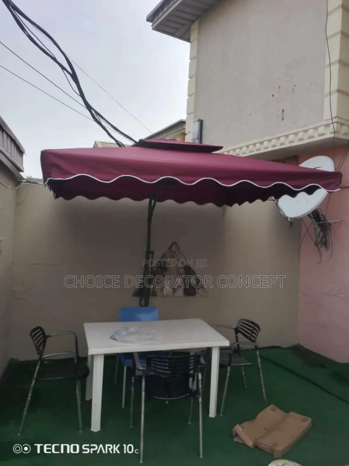 Garden Umbrella Cartilever Support With Marble Base- (120cm)
