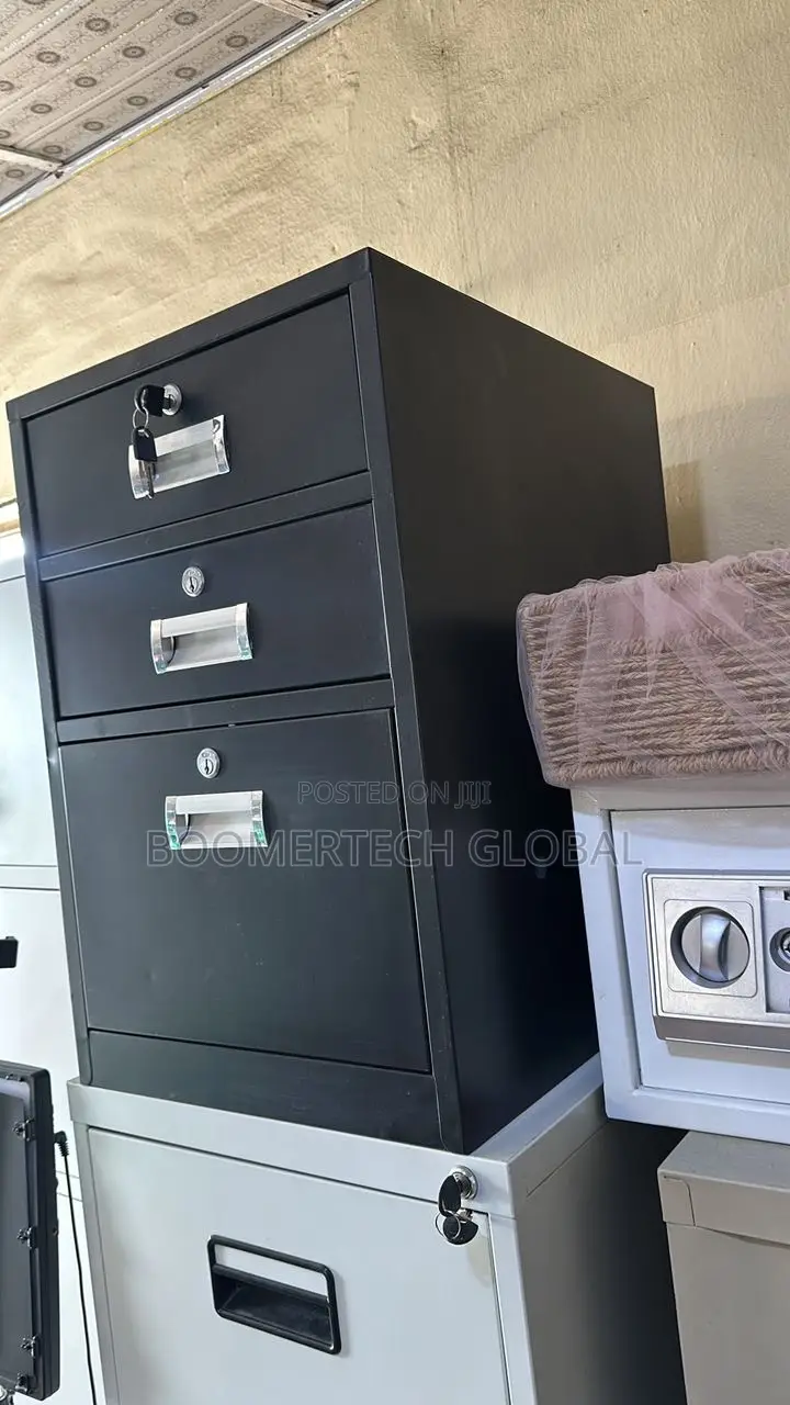 3 Step Metal Office Locker Drawer With Key Lock
