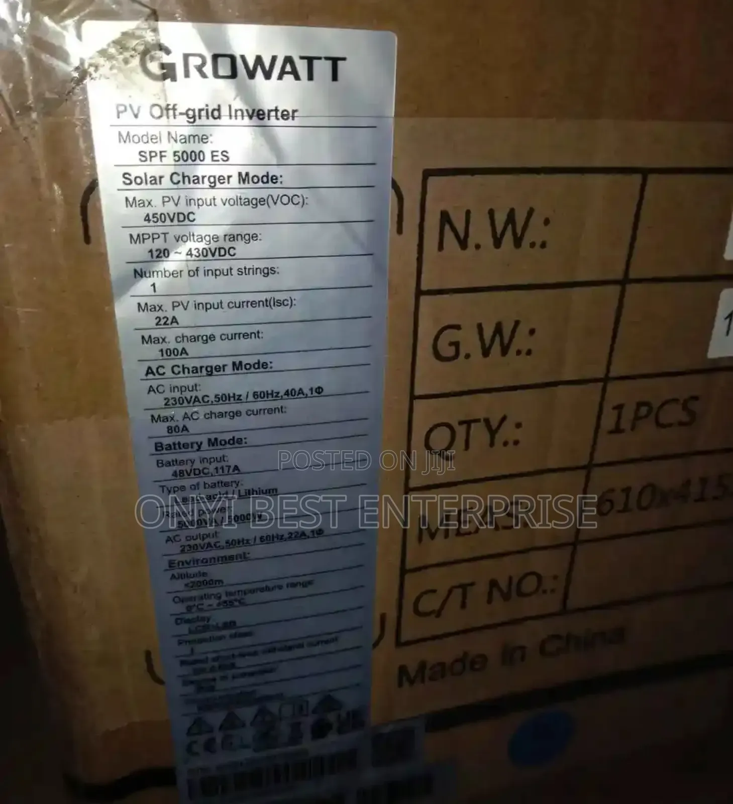 Growatts Energy Hybrid Inverter 5kva 48v