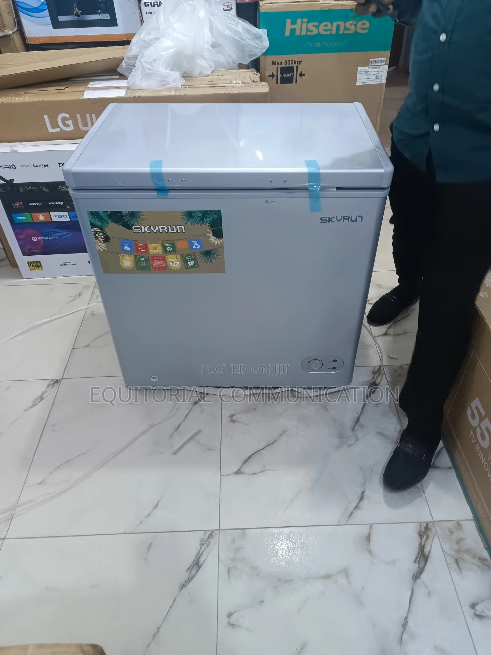 Skyrun Bd-155hnw Chest Freezer - 155l Compact Storage Solution