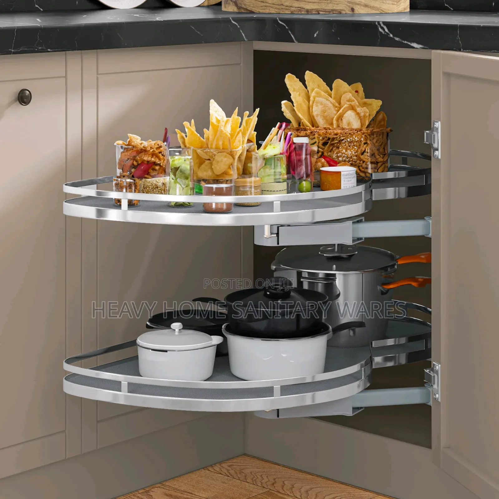 Corner Cabinet Pot Racks