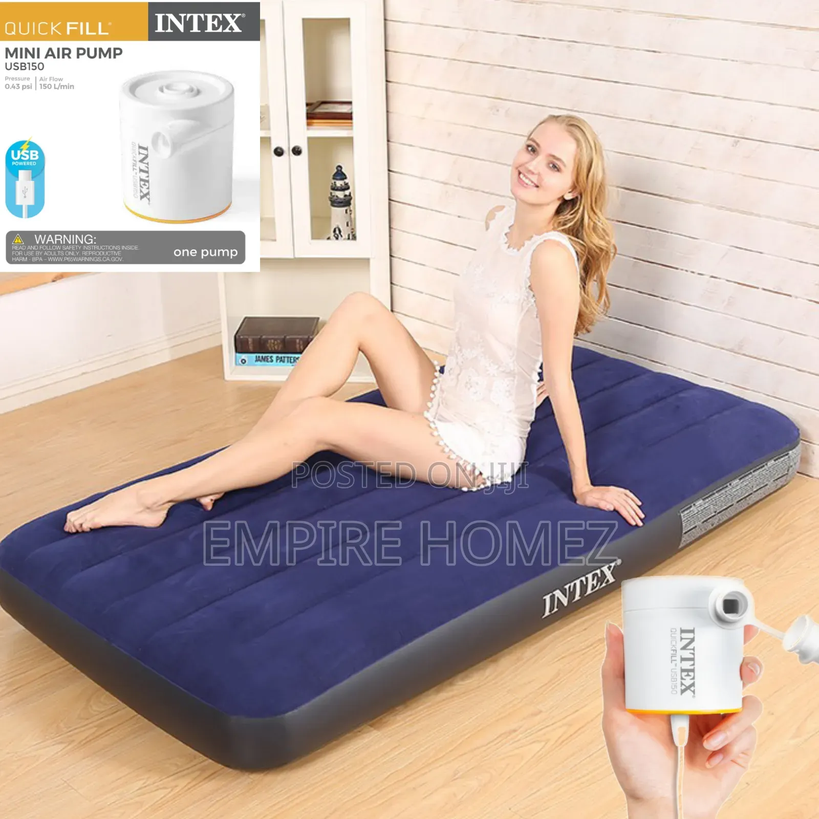 Air Mattress Electric Pump Single Size