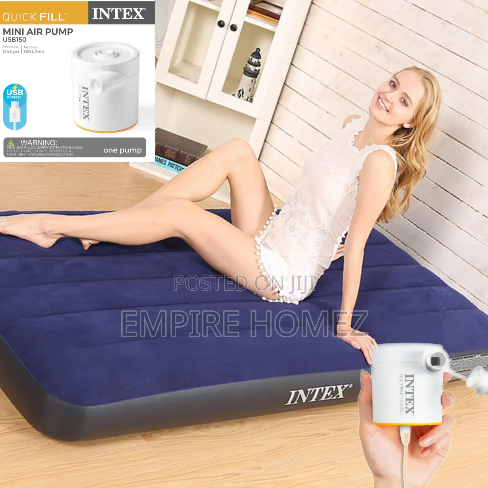 Air Mattress Electric Pump Single Size