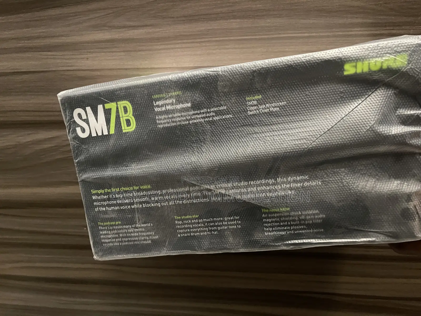 Shure Sm7b Vocal Microphone.