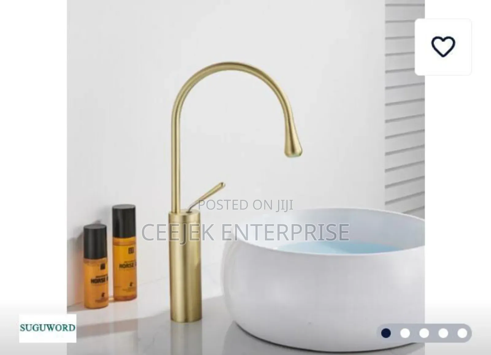 Gold Long Basin Mixer