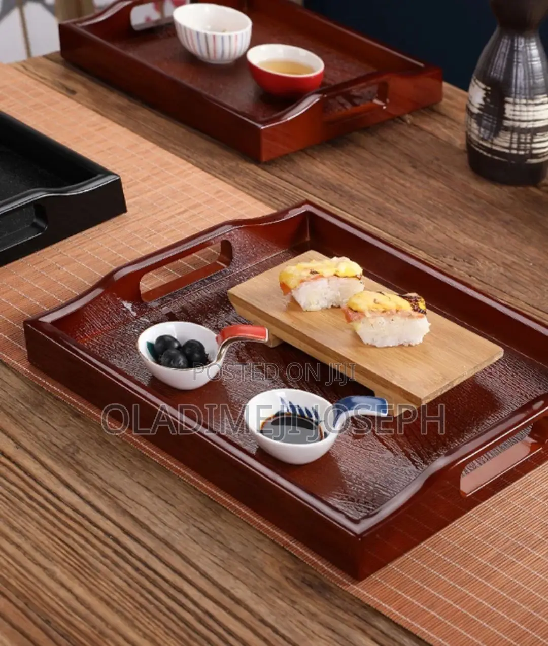 Quality 3in1 Luxury Vintage Deep Wood Bar/Hotel Food Serving Tray
