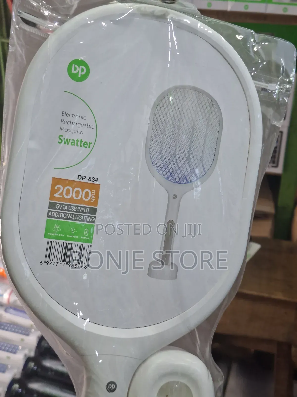 Dp Rechargeable Electric Mosquito Killer Bat Swatter 2000mah