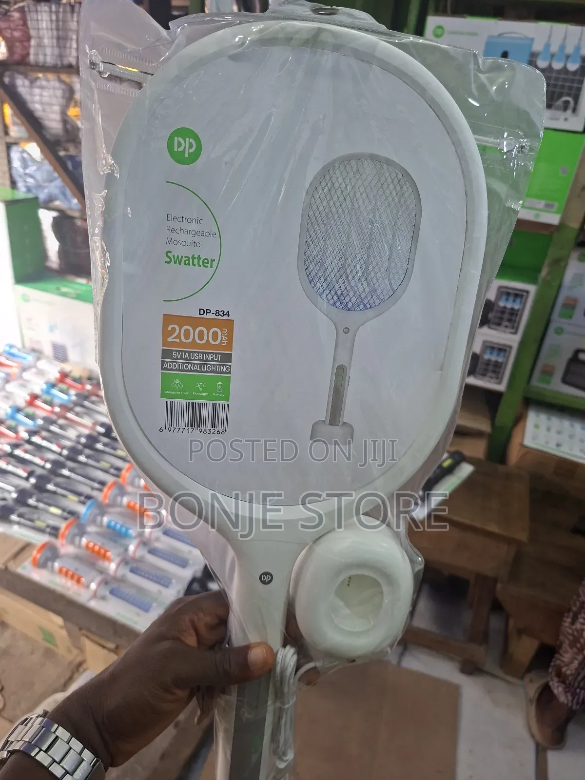 Dp Rechargeable Electric Mosquito Killer Bat Swatter 2000mah