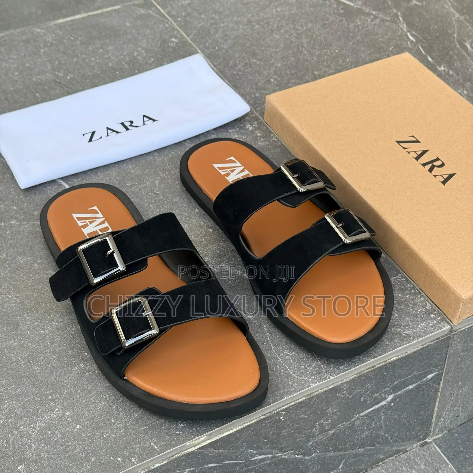 Zara Quality Luxury Men Genuine Leather Sandals