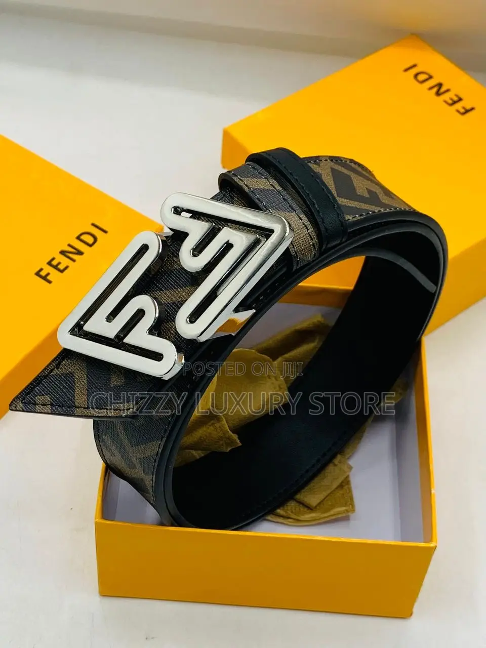 Fendi Quality Luxury Men Genuine Leather Belt