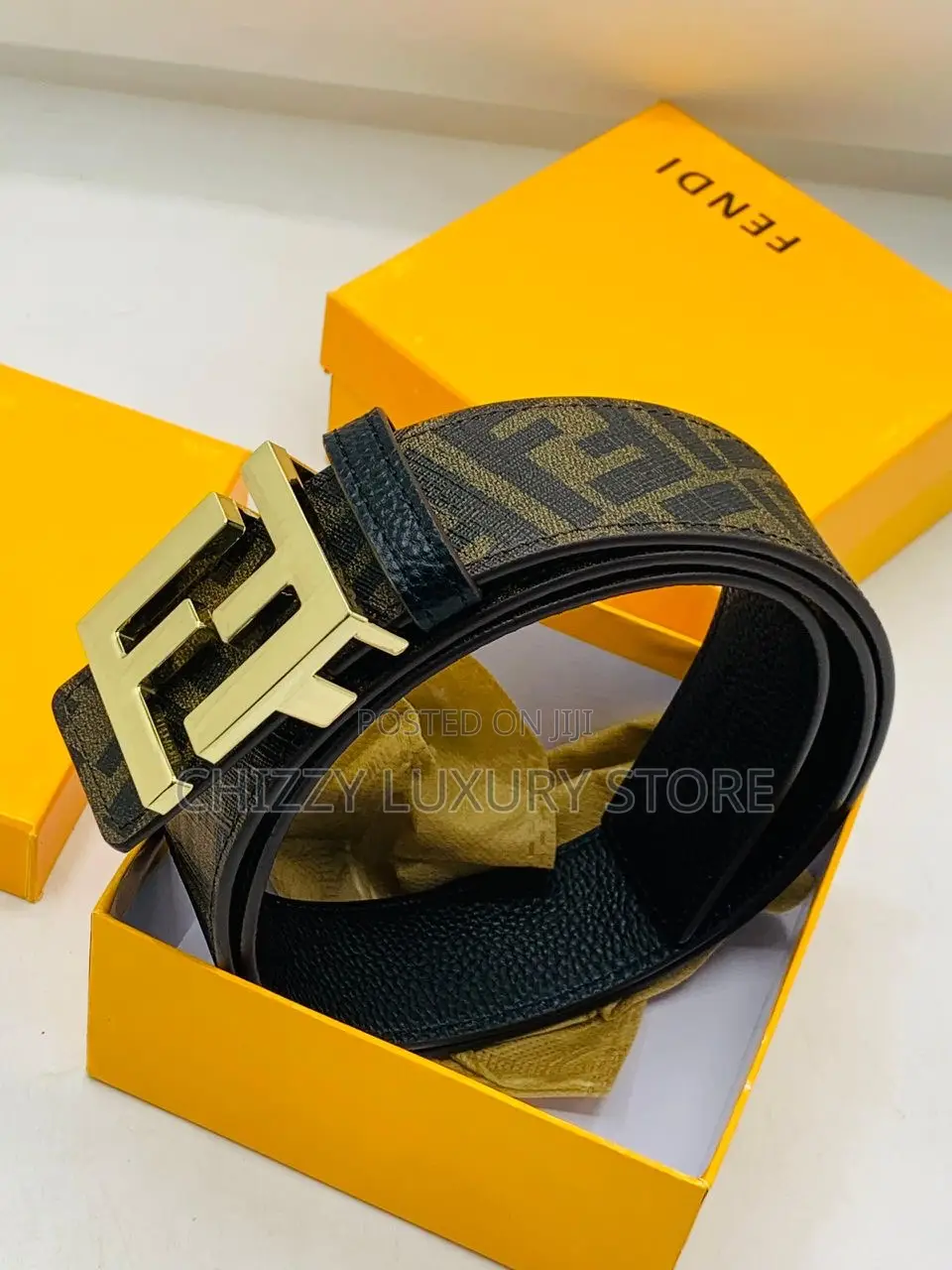 Fendi Quality Luxury Men Genuine Leather Belt