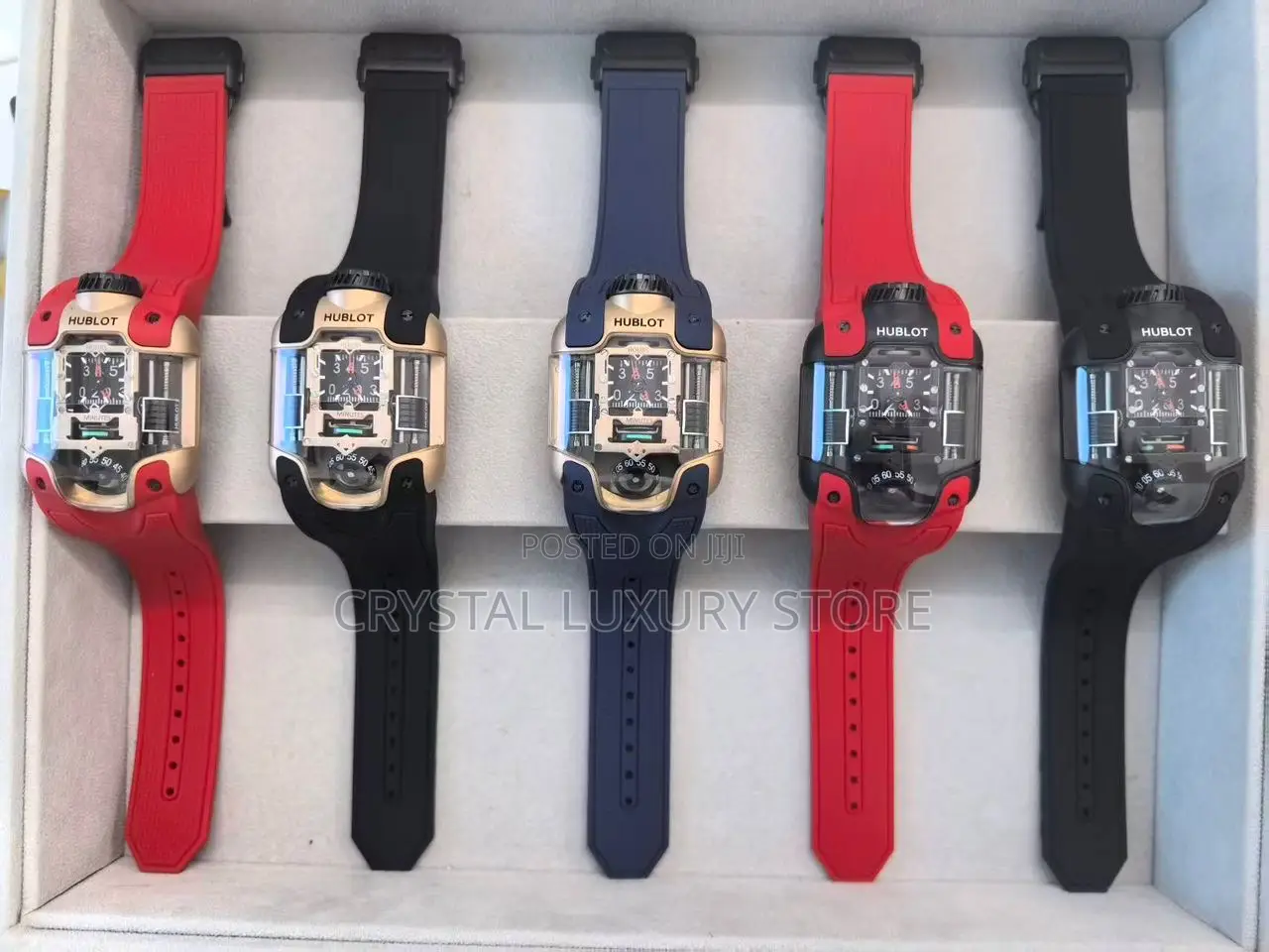 Hublot Quality Luxury Men Chronograph Rubber Strap Wristwatch
