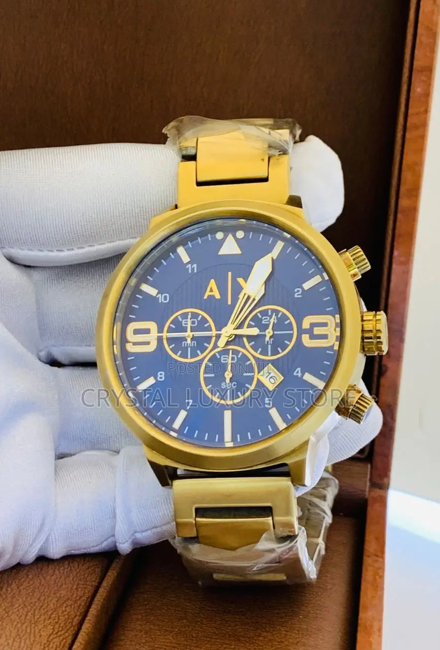Armani Exchange Quality Luxury Men Chain Strap Wristwatch