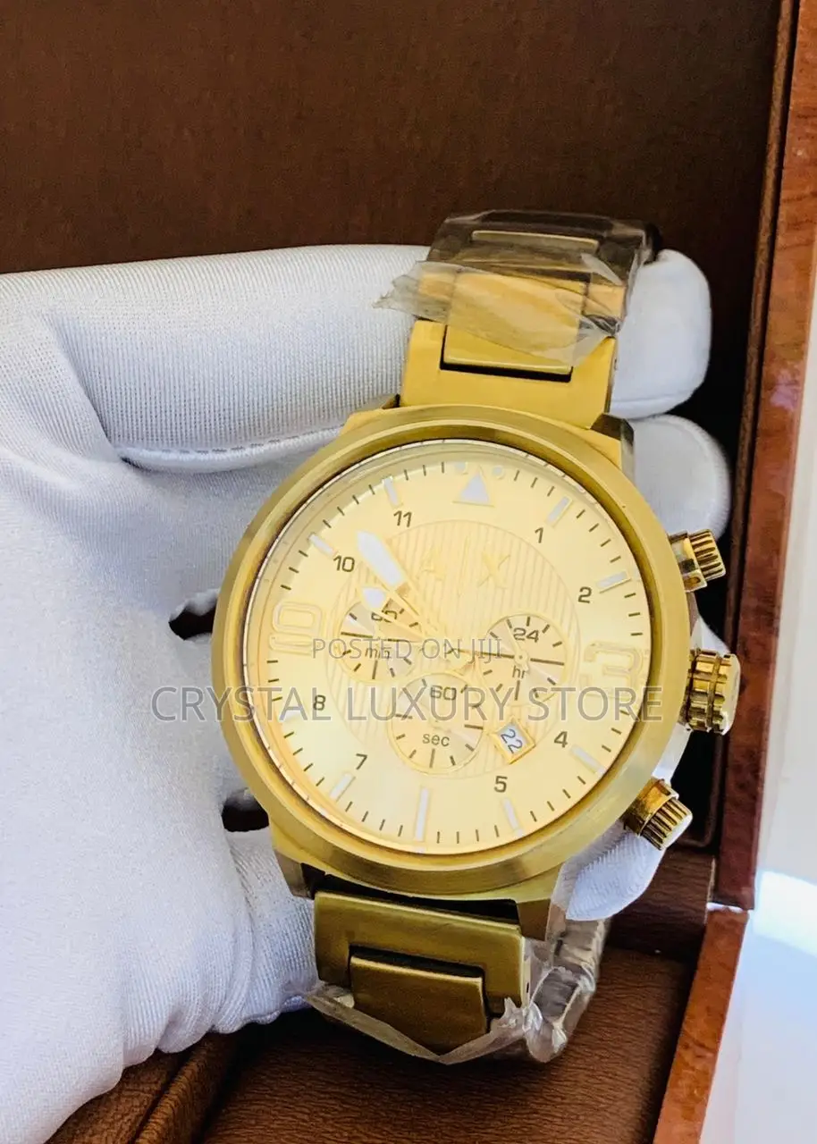 Armani Exchange Quality Luxury Men Chain Strap Wristwatch