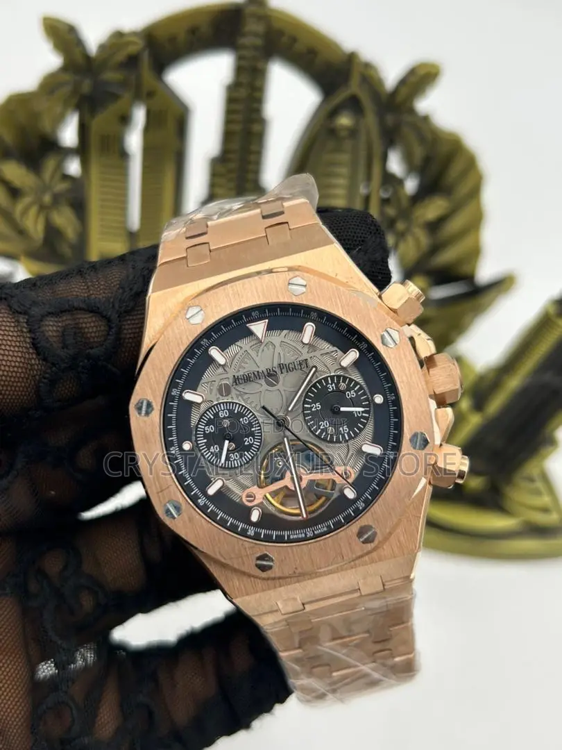 Audemars Piguet Quality Luxury Men Chronograph Chain Strap Wristwatch