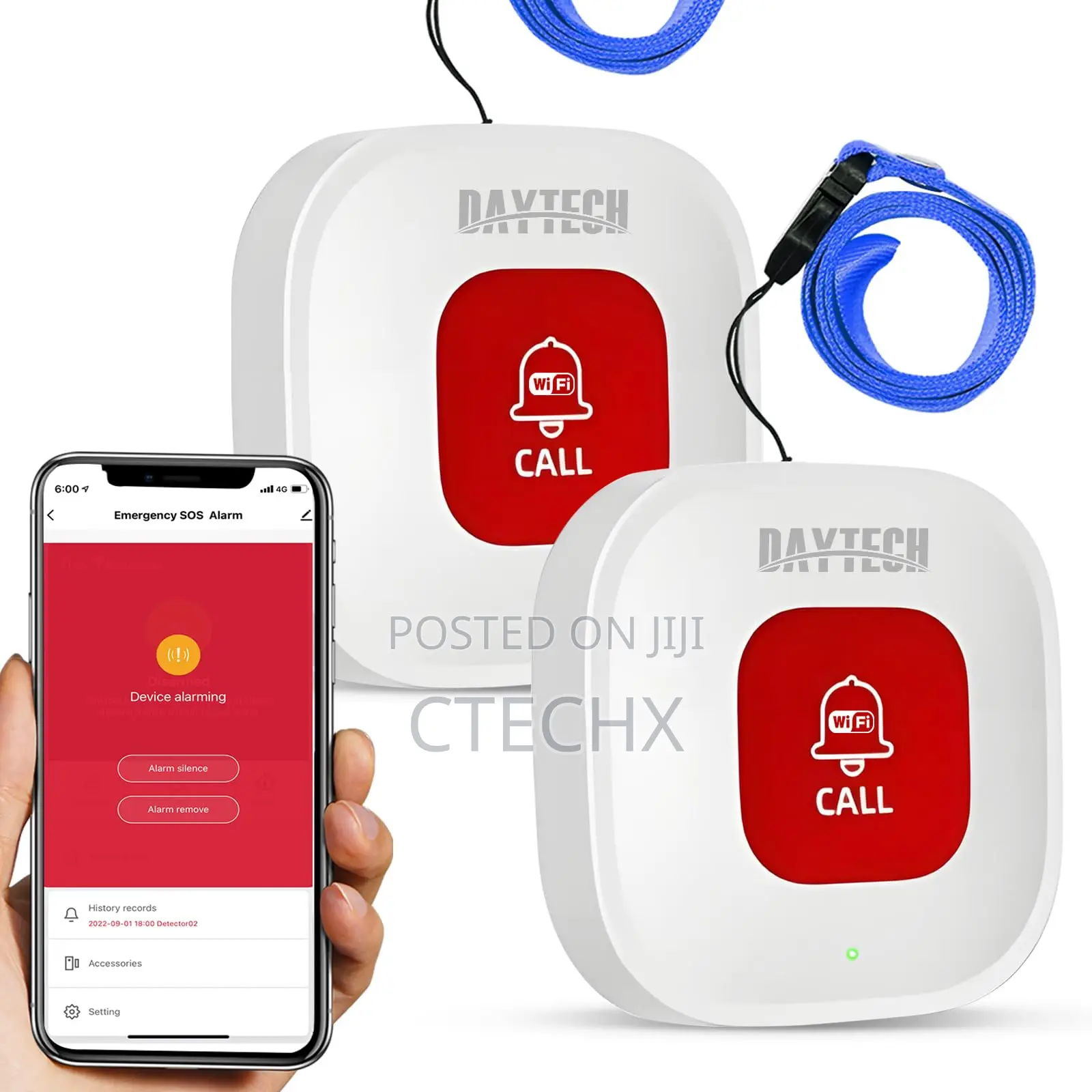 Tuya Wifi Smart Sos Call Button, Wireless Panic Button Personal Alarm