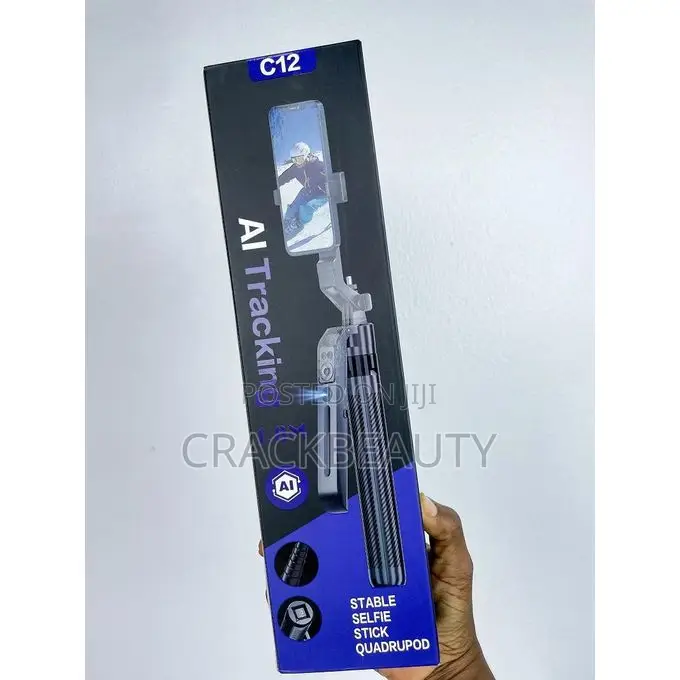 Monopod C12 Ai Face Tracking Selfie Stick Tripod
