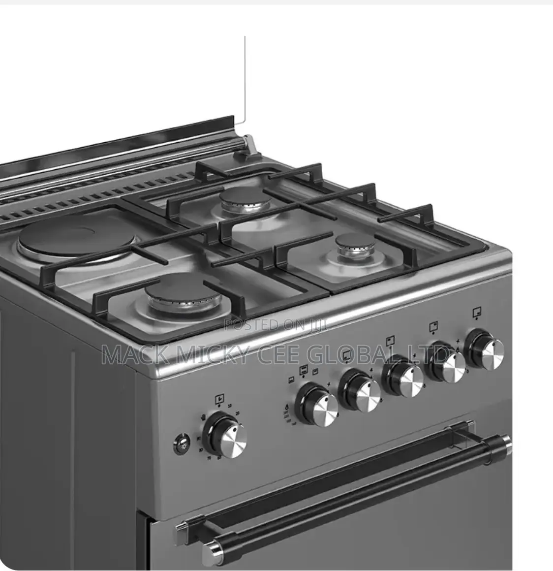 Maxi Gas Cooker 60x60 Cm (3+1) Burners Igl Inox (Tr)