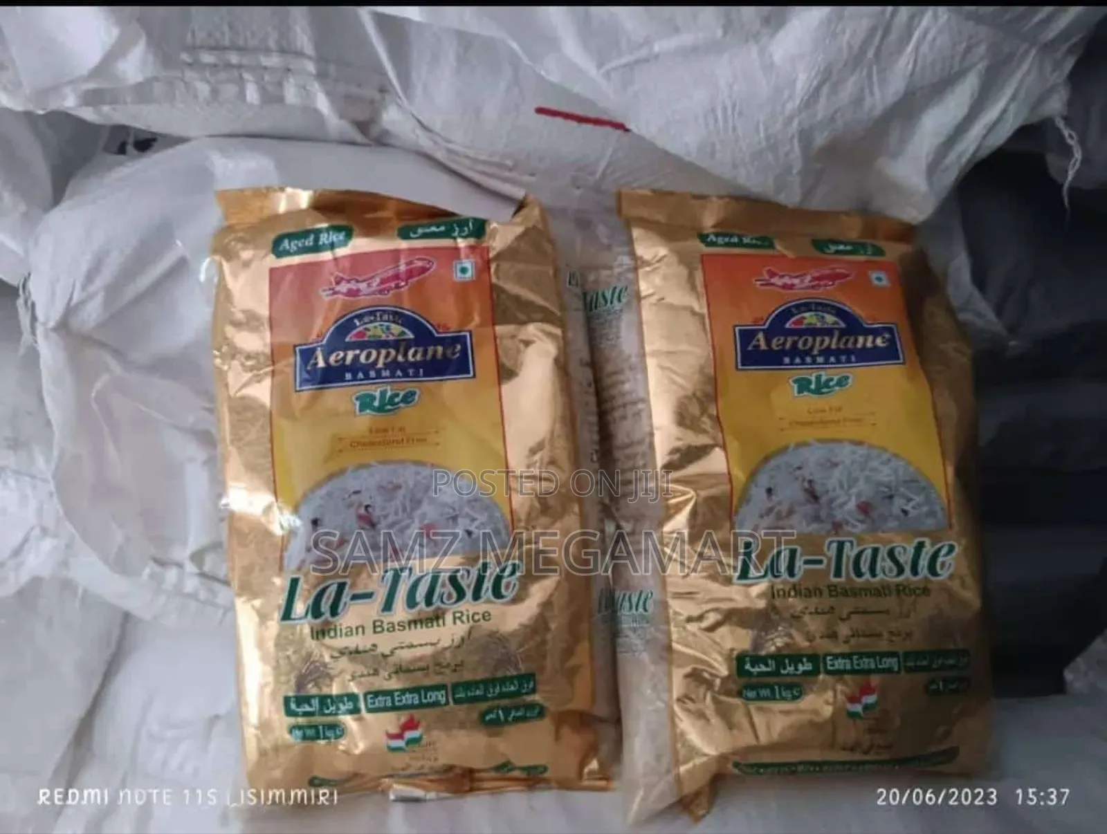 Aeroplane Basmati Rice 20x1kg