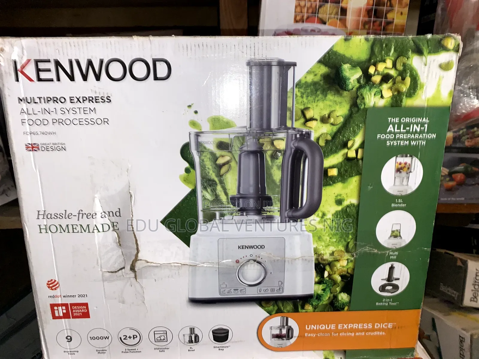 Kenwood White Multipro Express All in 1 Food Processor. 1000watts