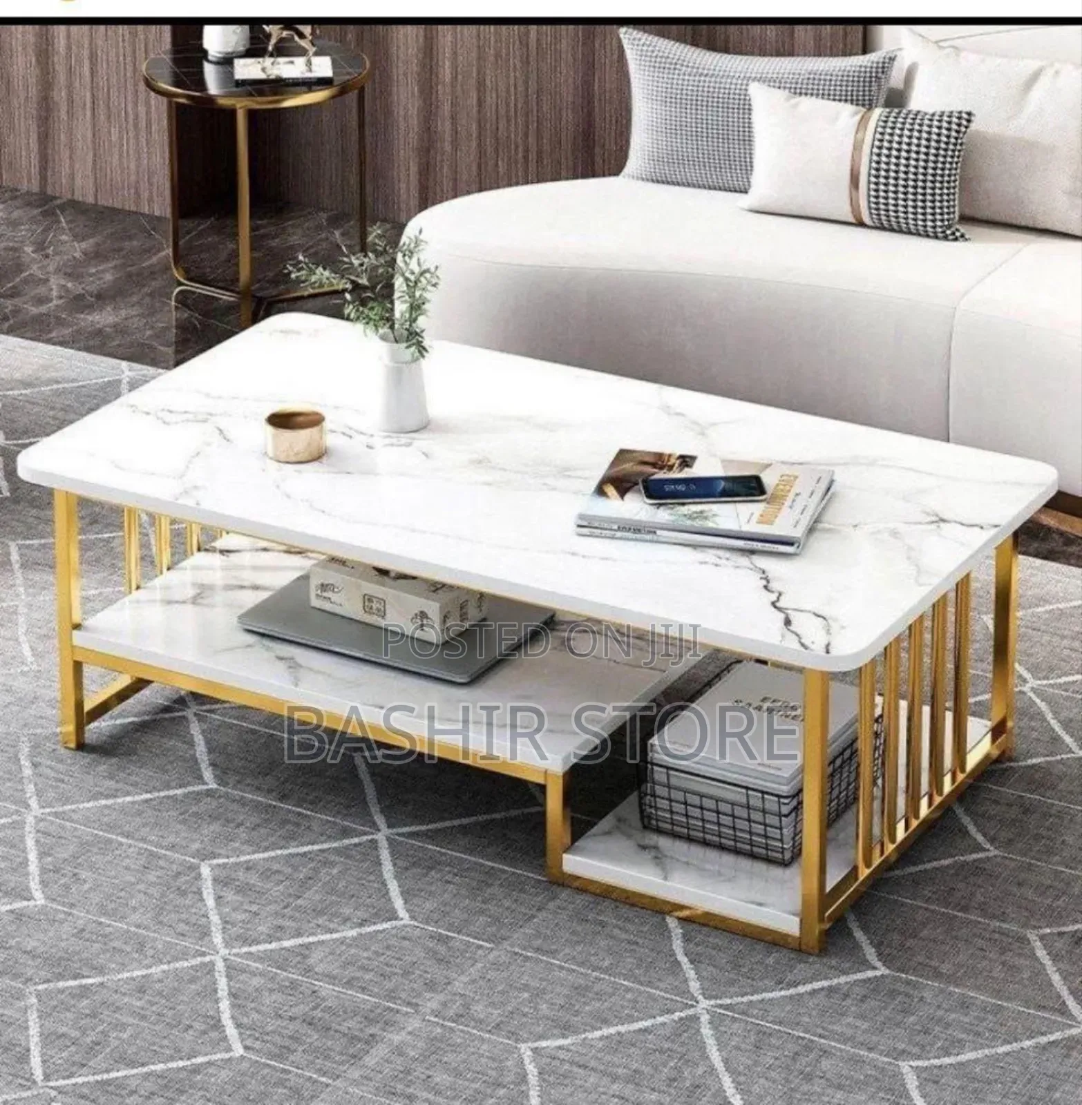 Nordic-Style Faux Marble Center Table 100cm