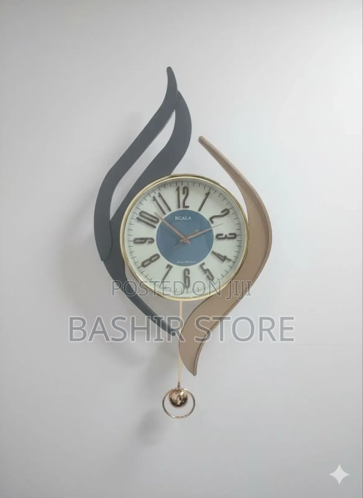 Modern Creative Wall Clock With a Pendulum.