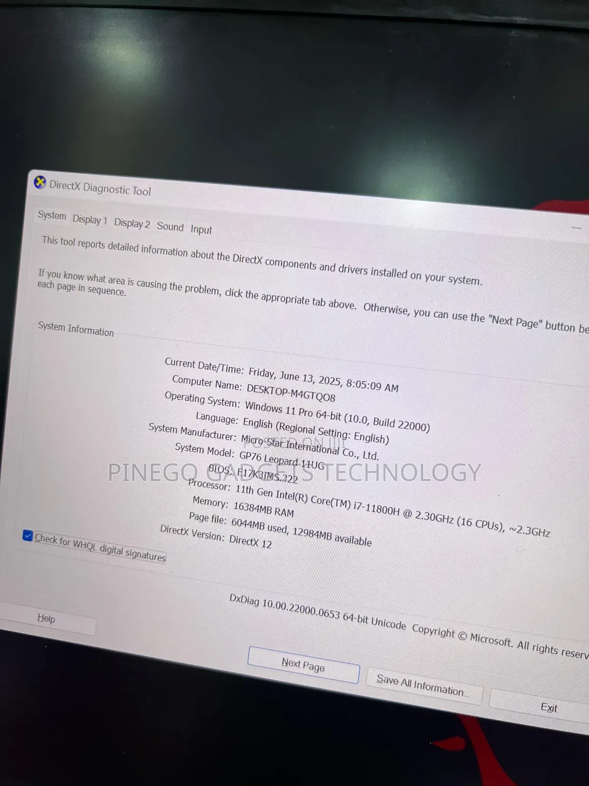 Laptop MSI GP75 Leopard 16GB Intel Core I7 SSD 512GB