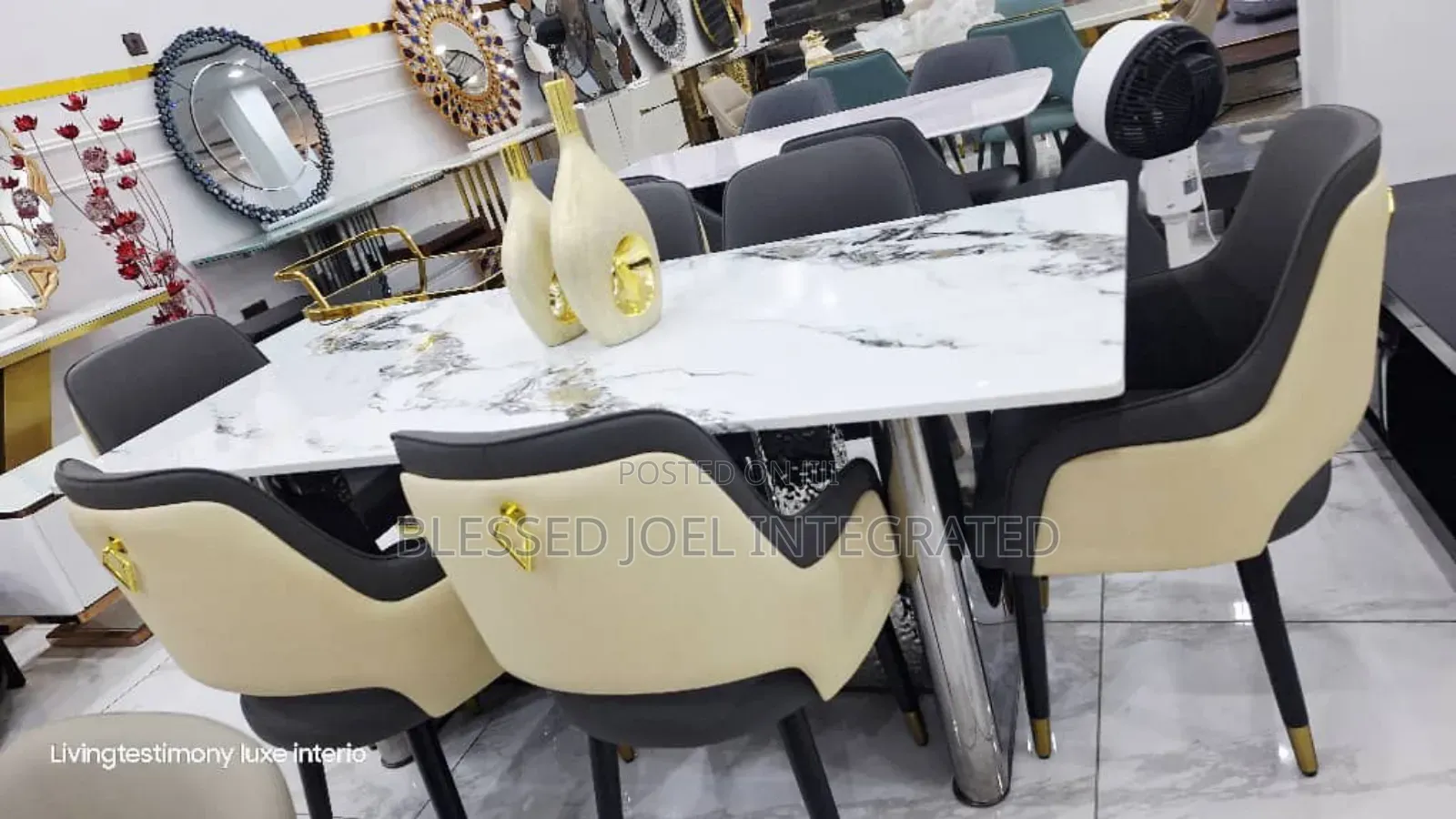 Rectangular Mable Dinning Table
