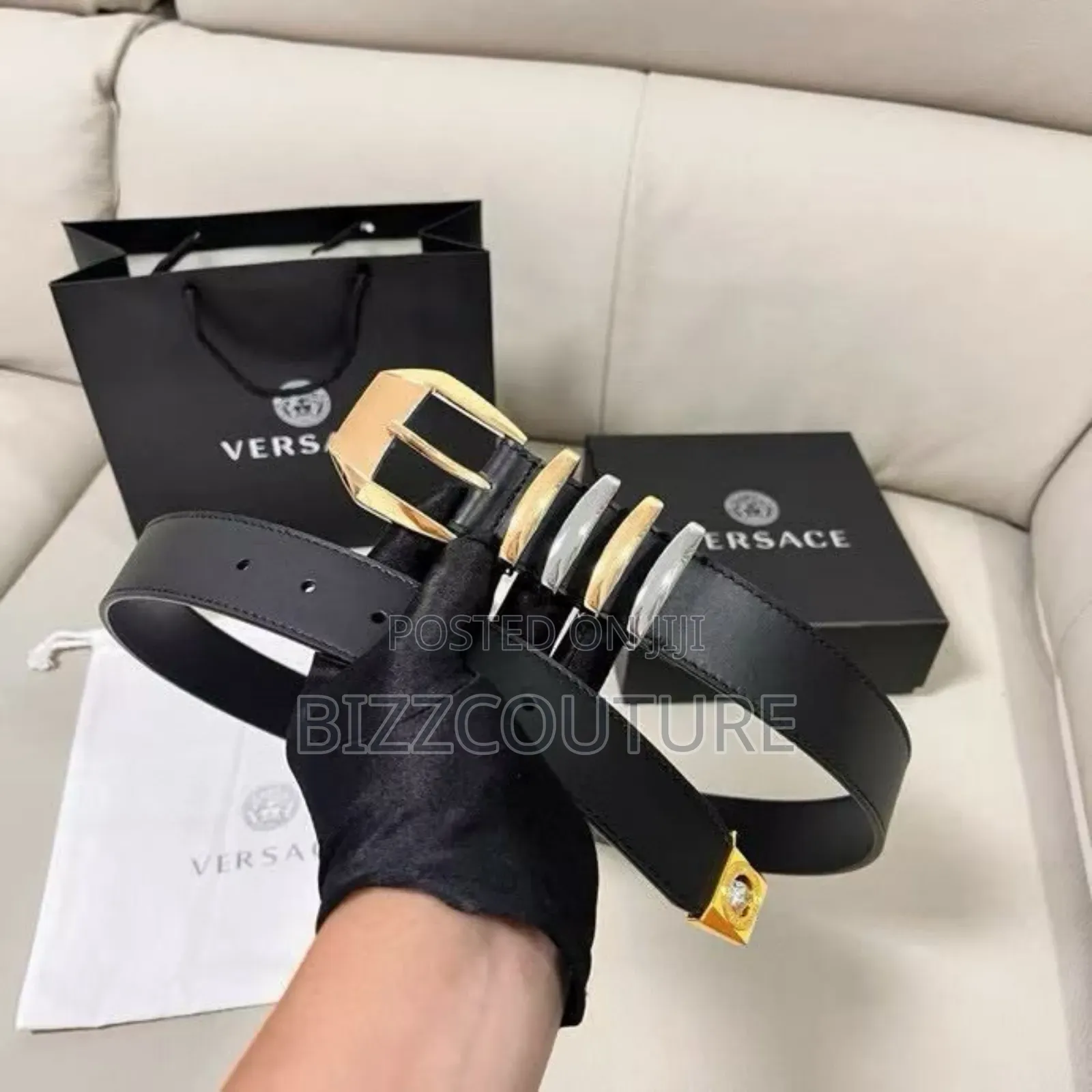 Original Versace Leather Belts Available in Store